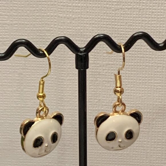 Panda Earring, Panda Bear Jewelry, Gift, Panda Jewelry, Silly Animal Earring - Picture 5 of 6